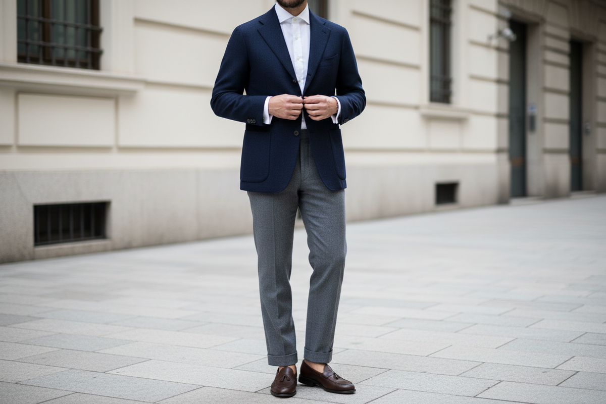 Foco na Milan Fashion Week: A Fórmula do "Chic Despretensioso" ao Combinar o Chore Jacket com Camisa Formal